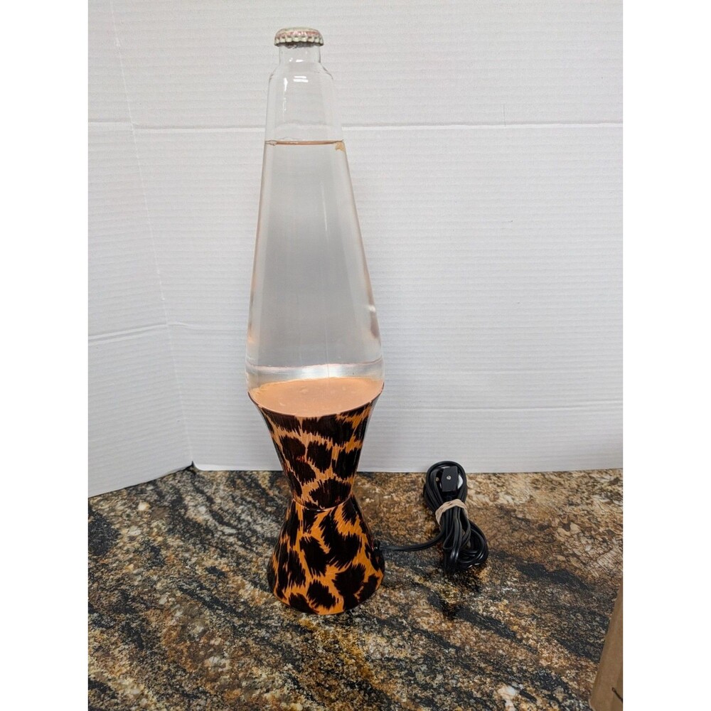 Lava Lite Safari Series Cheetah lava lamp (Stolen Top)